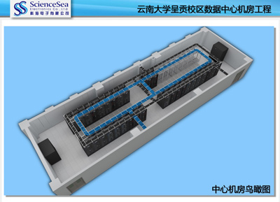 云南大學(xué)呈貢區(qū)數(shù)據(jù)中心機(jī)房工程鳥(niǎo)瞰圖